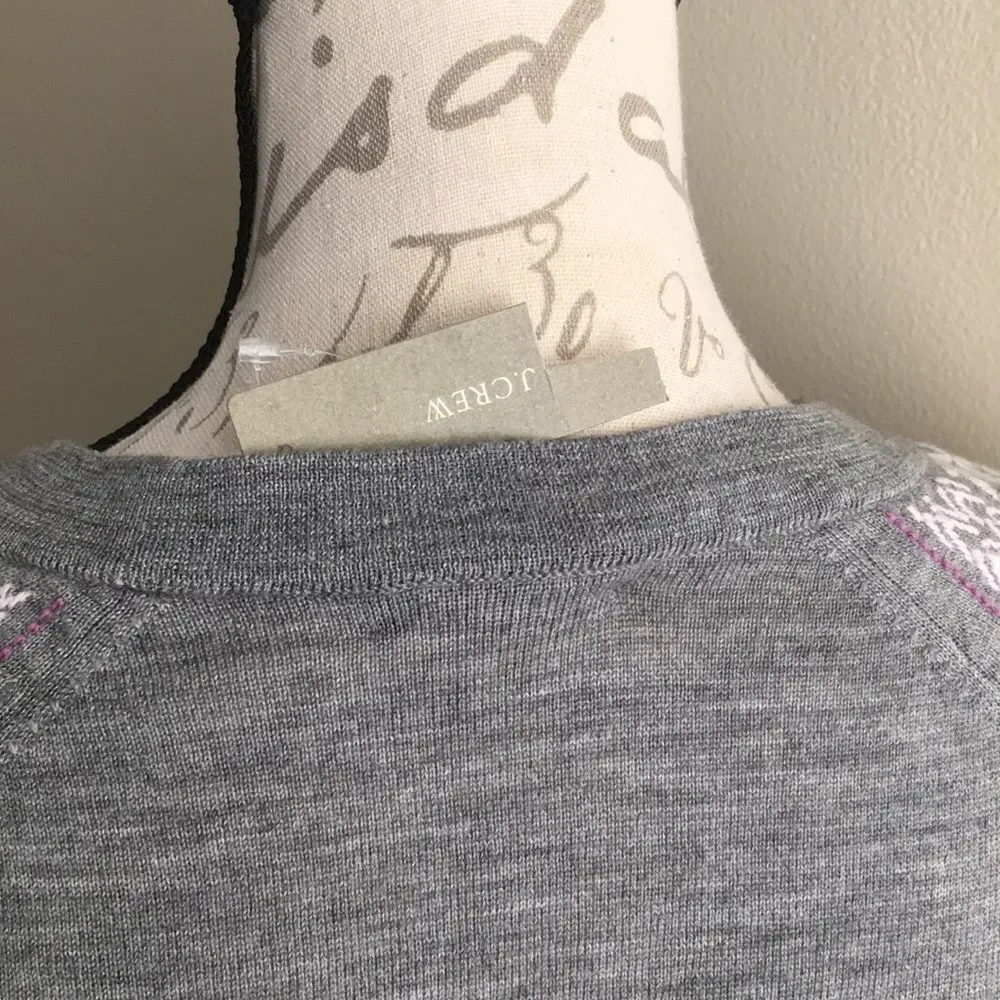 J.Crew Merino Sweater XS Shoulder Embroidery